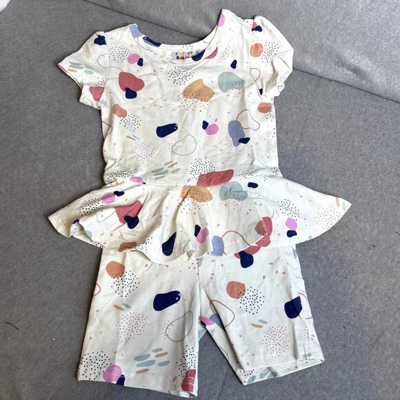 Dot Dot Smile Girls Toddler Short Sleeve Ruffle One Piece Shorts Romper 2T - Picture 1 of 4